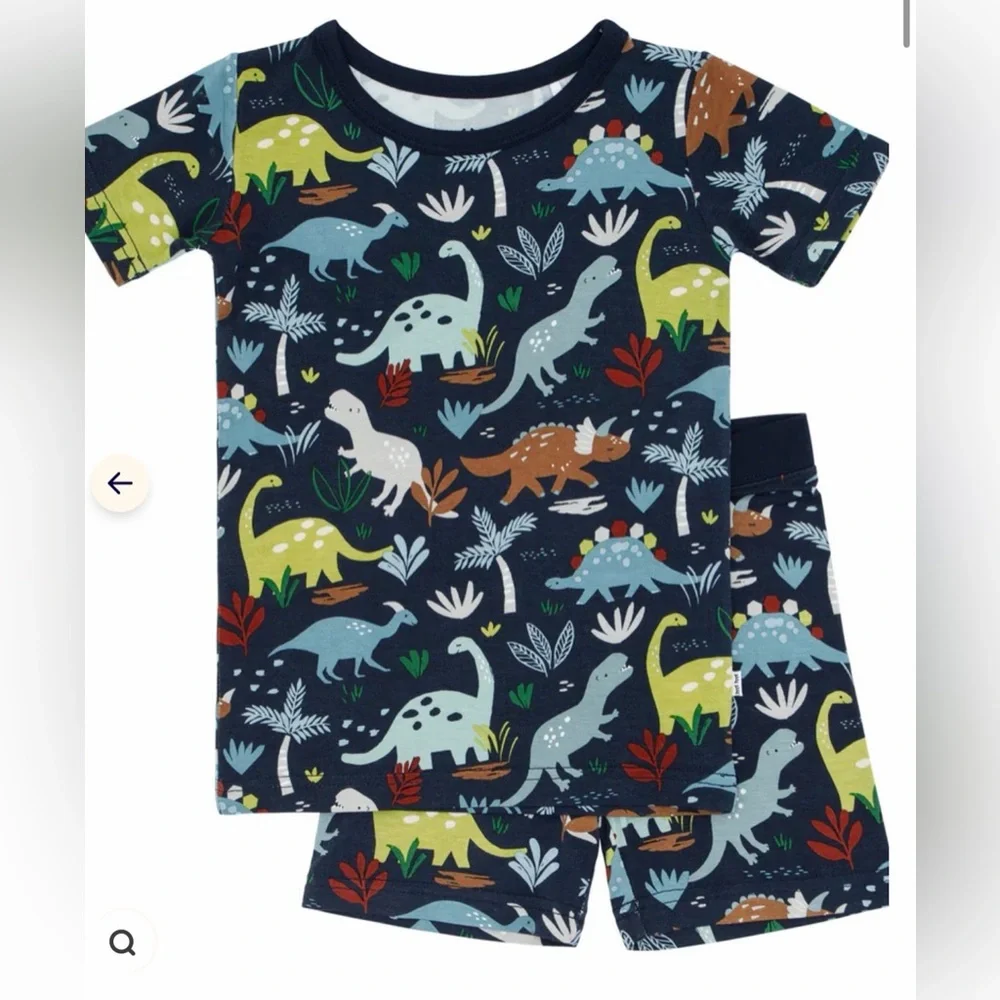 Little Sleepies Jurassic Jungle Two-Piece Pajama Set - Picture 2 of 8